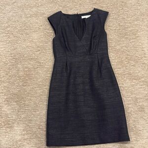 Trina Turk Black Sleeveless Textured Cocktail Elegant Dress
